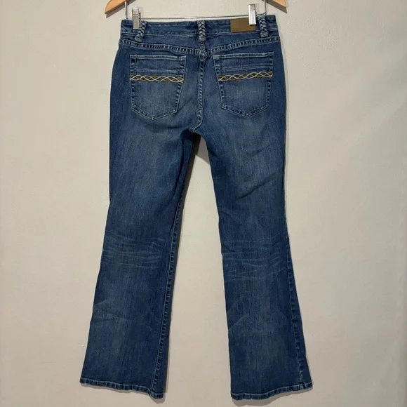Tommy Hilfiger Vintage Bootcut Flare Jeans Size 10 Mid Rise Braided Detail - Picture 4 of 9